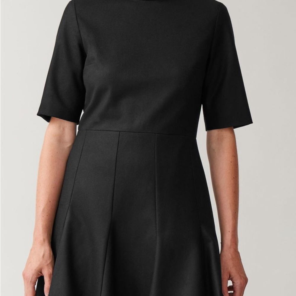 COS Classic Black Midi Dress